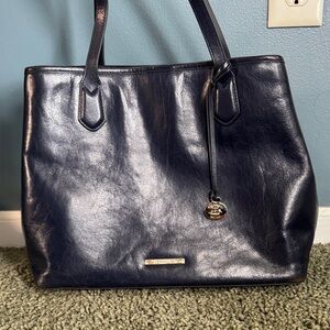Navy Blue Brahmin Tote